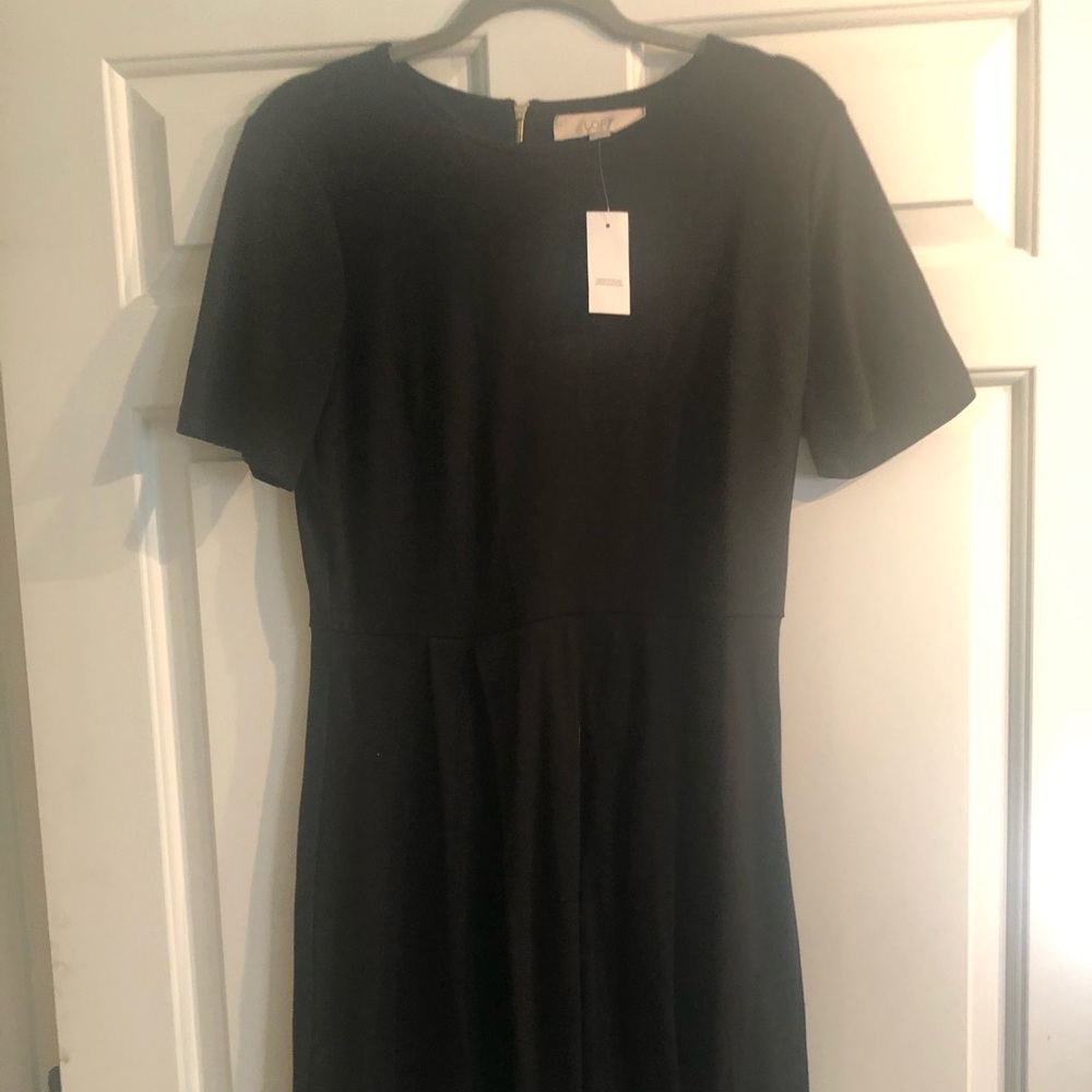 Black loft short sleeve dress.  NWT.